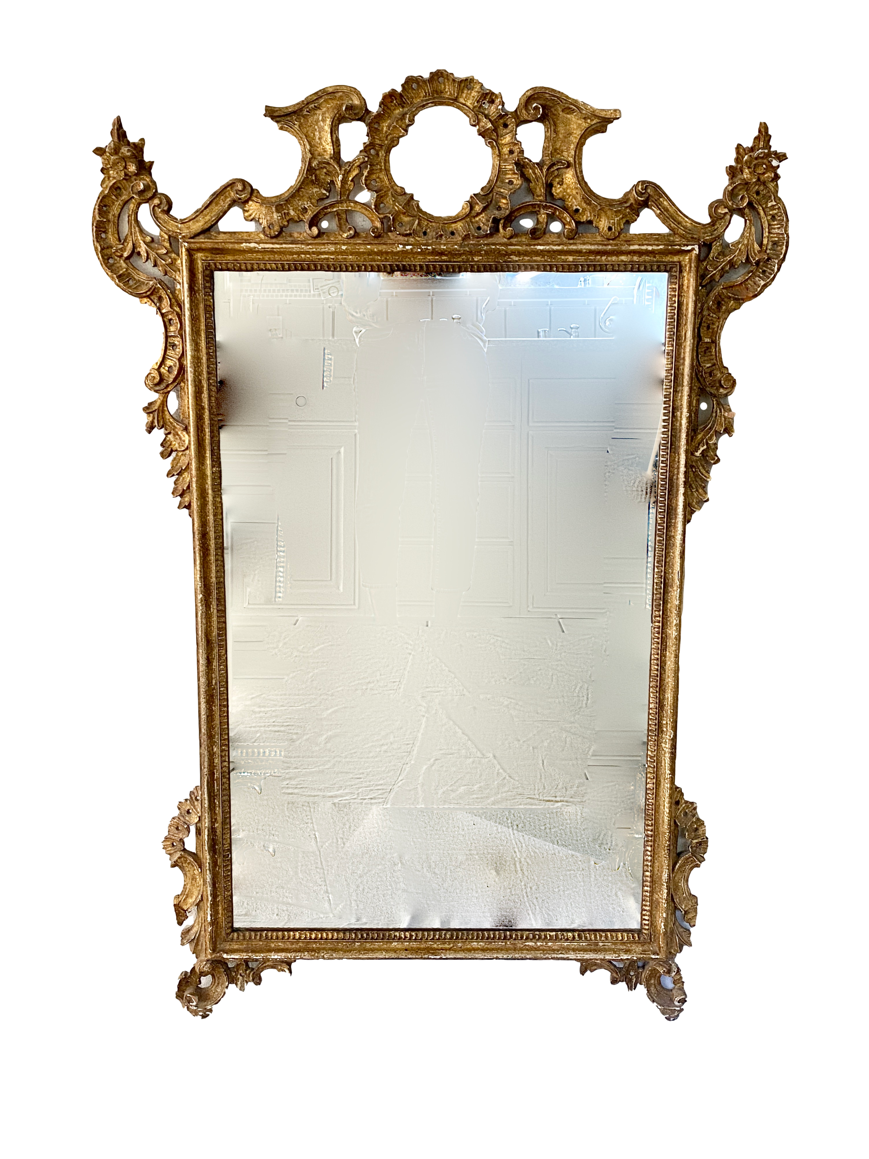 Antique Gold Louis XIII Wall Mirror~P77663840