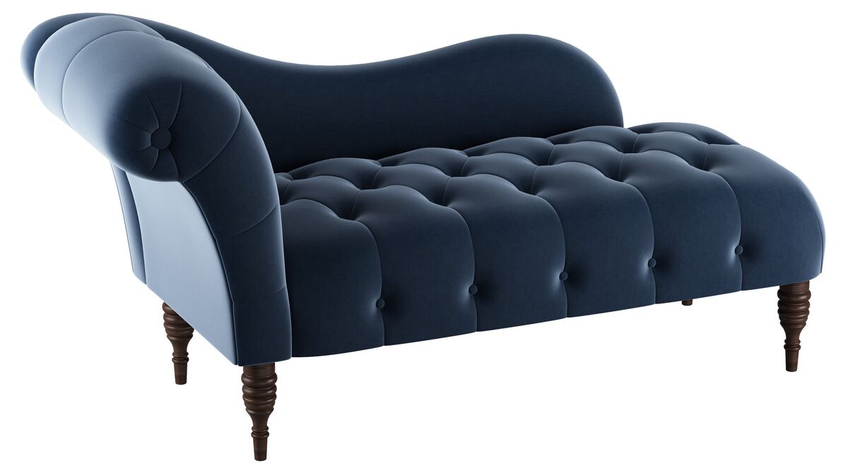 Velvet tufted online chaise