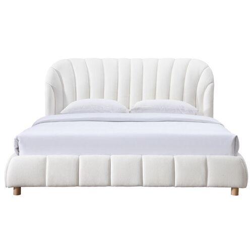 Killian Channel Tufted Wingback Bed Killian Channel Tufted Wingback Bed