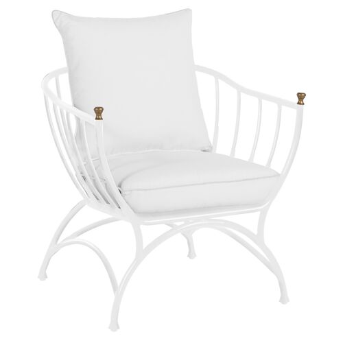 Frances Accent Chair Replacement Cushion, White