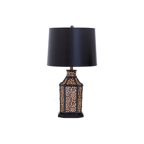 Amelia Table Lamp, Faux Leopard/Black~P77380147