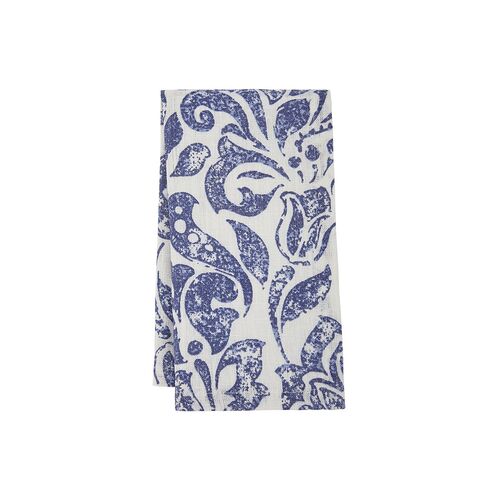 S/4 Santorini Dinner Napkins, Blue/White~P77400471