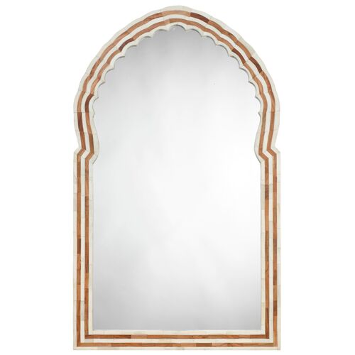Bardot Bone/Wooden Wall Mirror, Natural