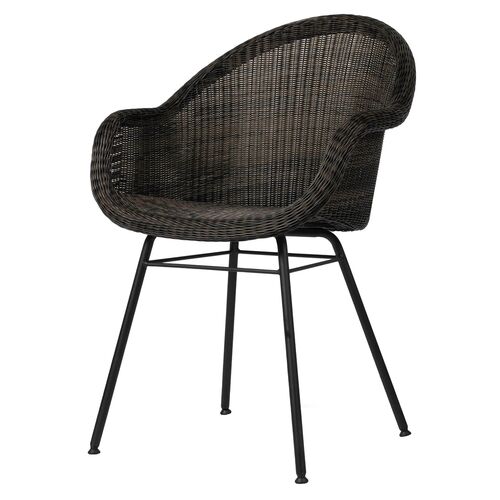 Edgard Outdoor Dining Chair, Black~P77641631