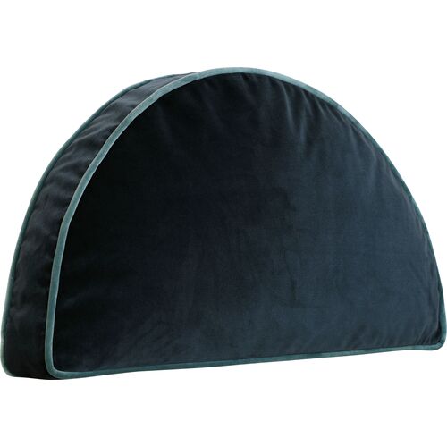 Nova 12x23 Demilune Velvet Pillow, Blue