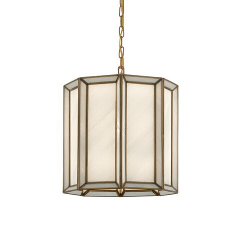 Daze Pendant, Antique Brass/White Daze Pendant, Antique Brass/White