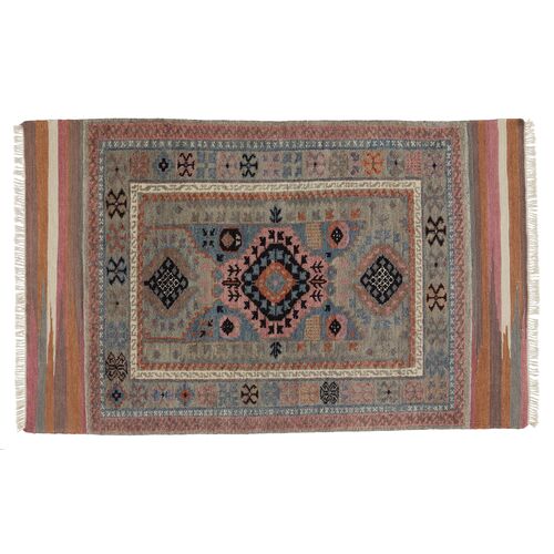 Devak Hand-Knotted Rug, Taupe/Multicolor~P77638027