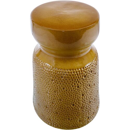 Kiora 17" Ceramic Garden Stool. Mustard Kiora 17" Ceramic Garden Stool. Mustard