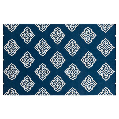 Benton Flat-Weave Rug, Blue~P76000184