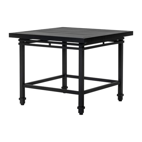 Nami Outdoor Aluminum Side Table, Black Sand Matte