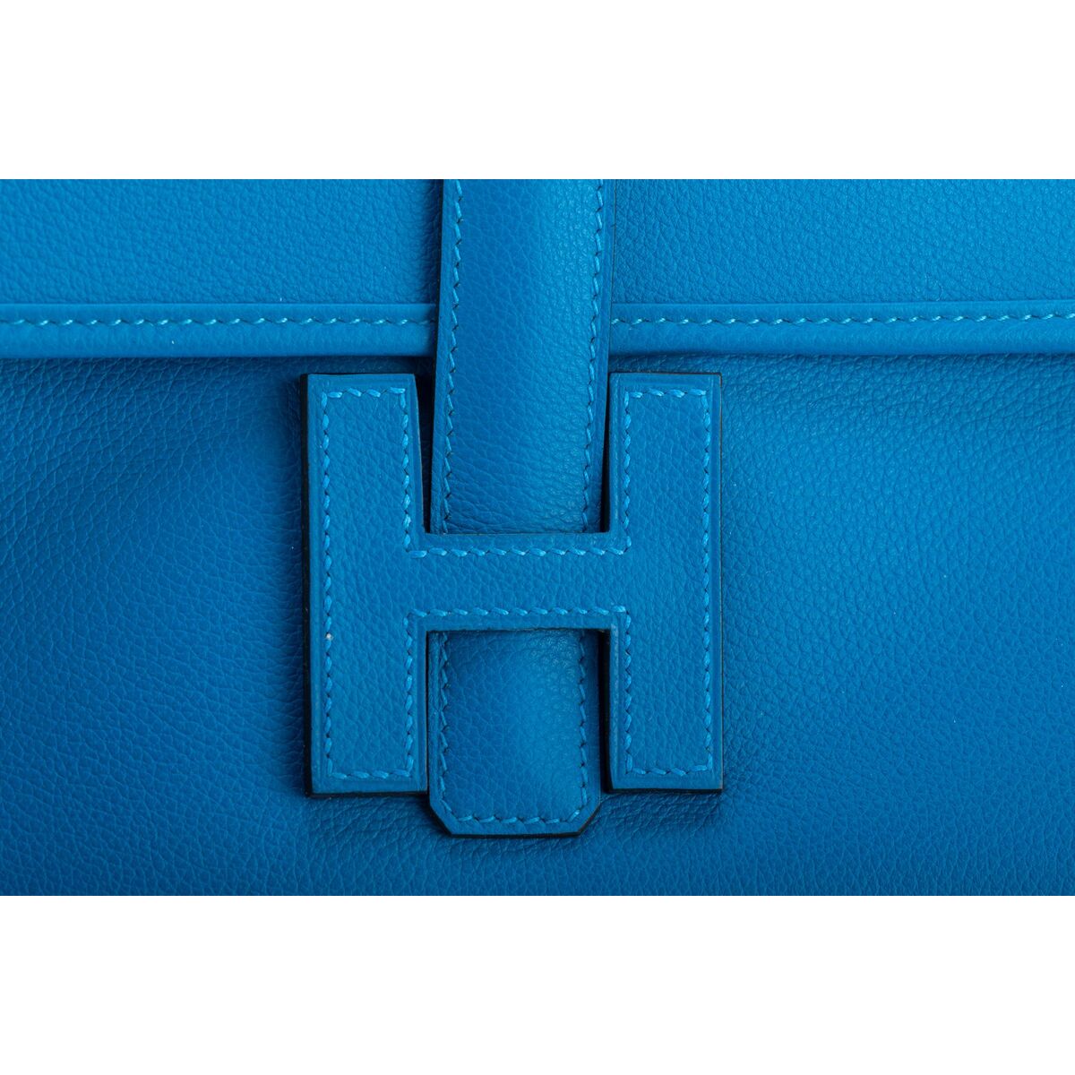Hermes Jige Elan Clutch Swift 29 Bleu Electrique in Swift Leather - US