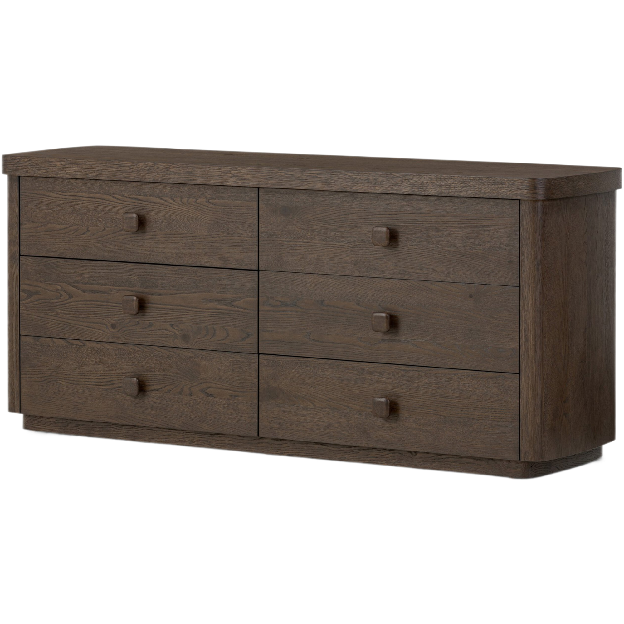 Maressa 6-Drawer Dresser, Rustic Brown Oak