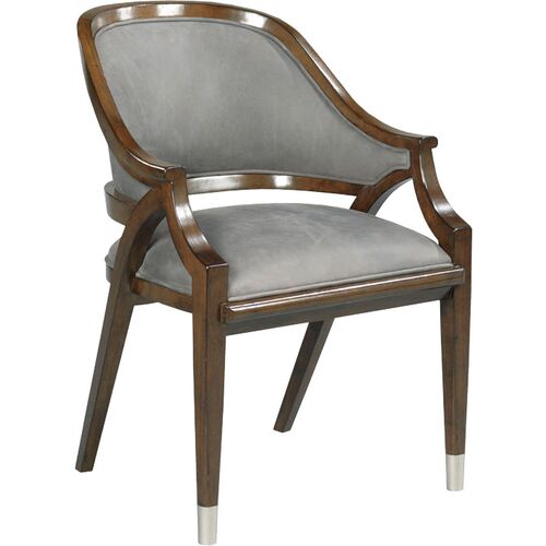 Tango Leather Curve Back Chair, Mink/Gray~P77654586