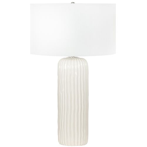 Coastal Living Caldon Ceramic Table Lamp, White