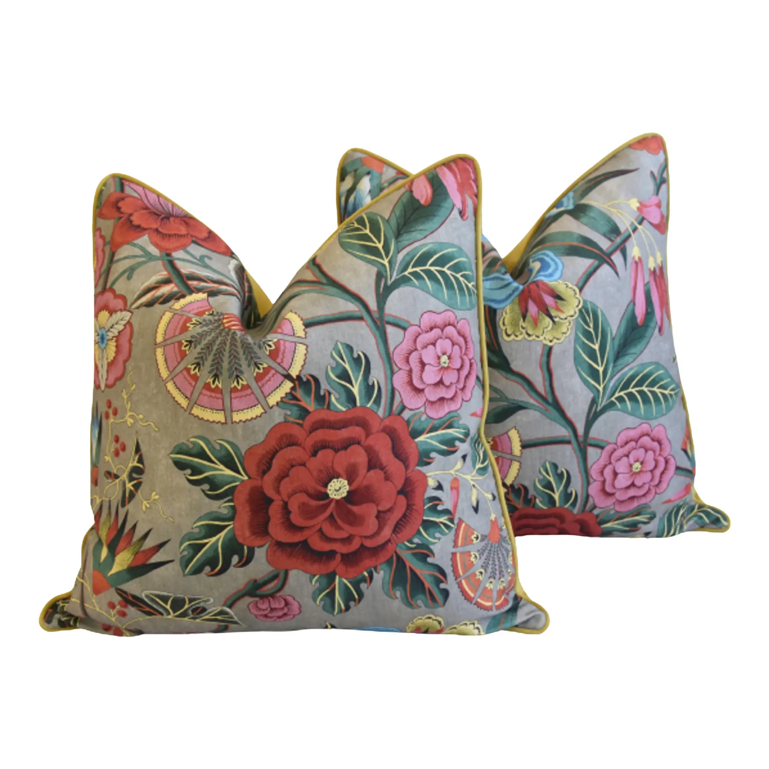 Anna French Thibaut Floral Pillows, Pair Anna French Thibaut Floral Pillows, Pair~P77755838