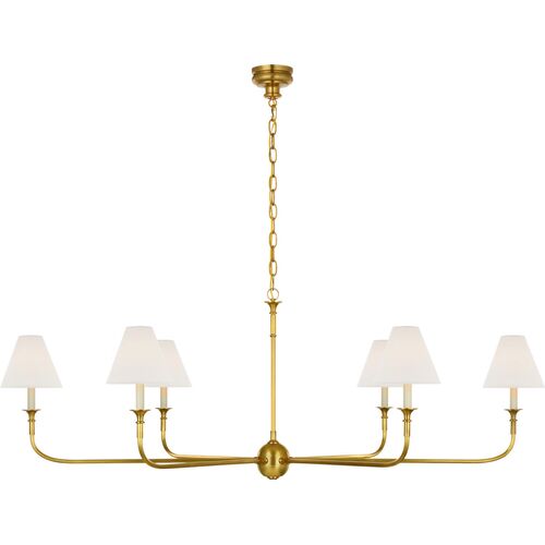 Piaf Chain Hung Chandelier, Hand-Rubbed Antique Brass Piaf Chain Hung Chandelier, Hand-Rubbed Antique Brass