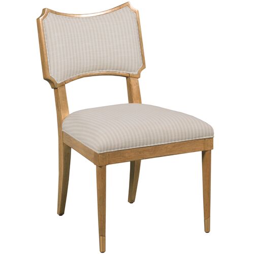 Powers Side Chair, Almond/Ivory Stripe