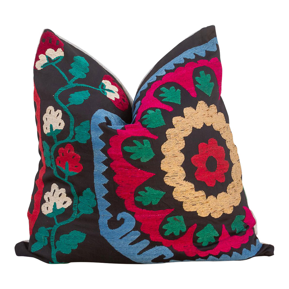 18" Taara Vintage Suzani Square Pillow~P77666849