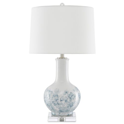 Myrtle Table Lamp, White/Blue~P77594680