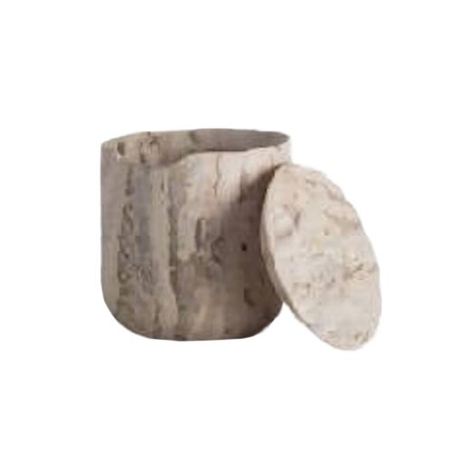 AndJacob Less Is More Low Container, Travertine AndJacob Less Is More Low Container, Travertine