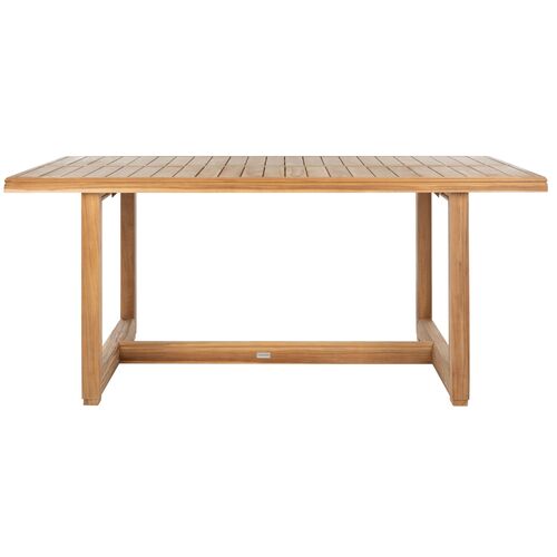 Finnian Teak Outdoor Dining Table, Natural Teak