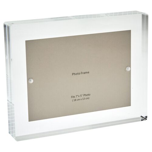 Lucite Floating Block Picture Frame, Clear~P77641080