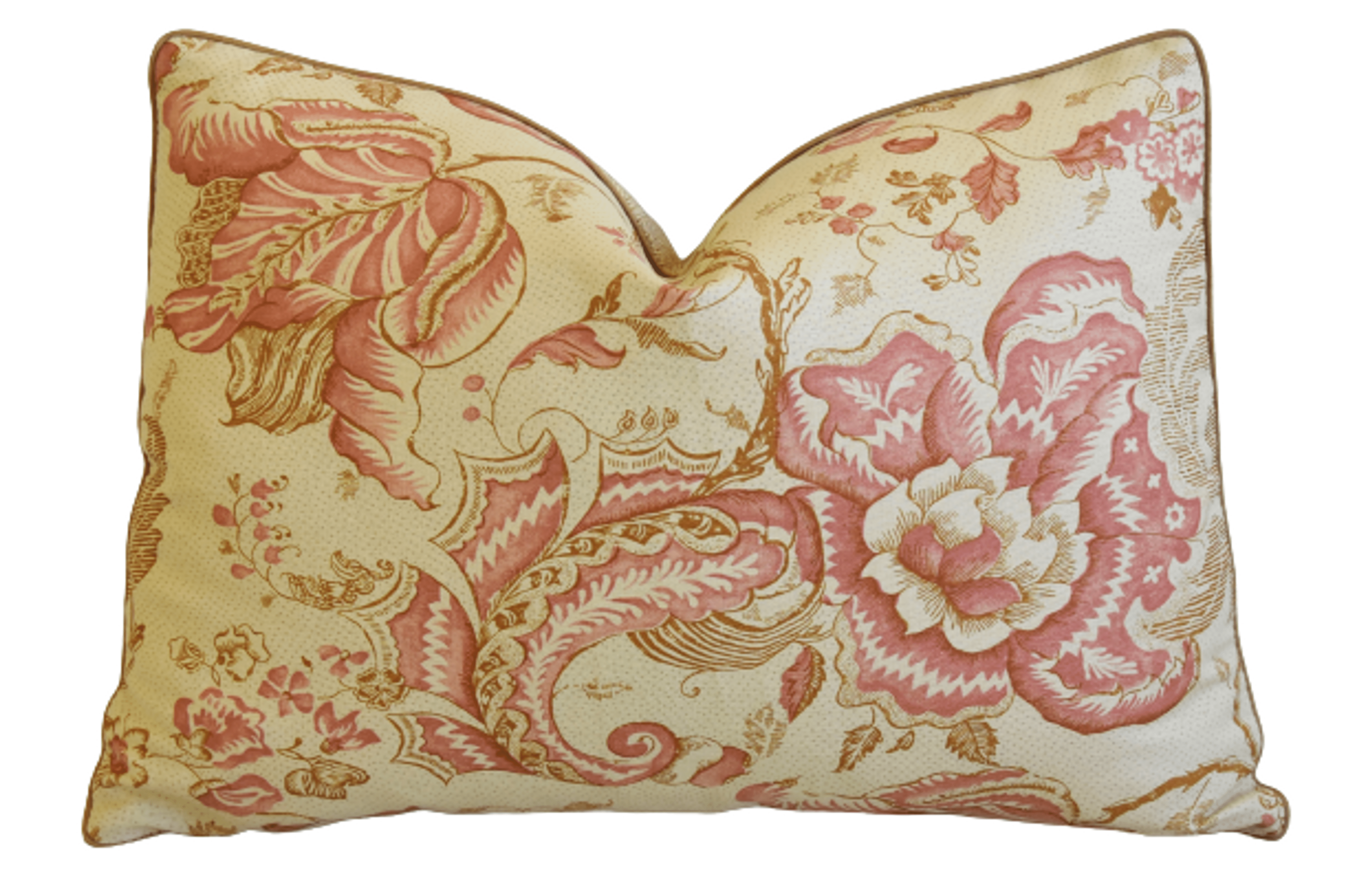 French Designer Floral Linen Pillow~P77674028