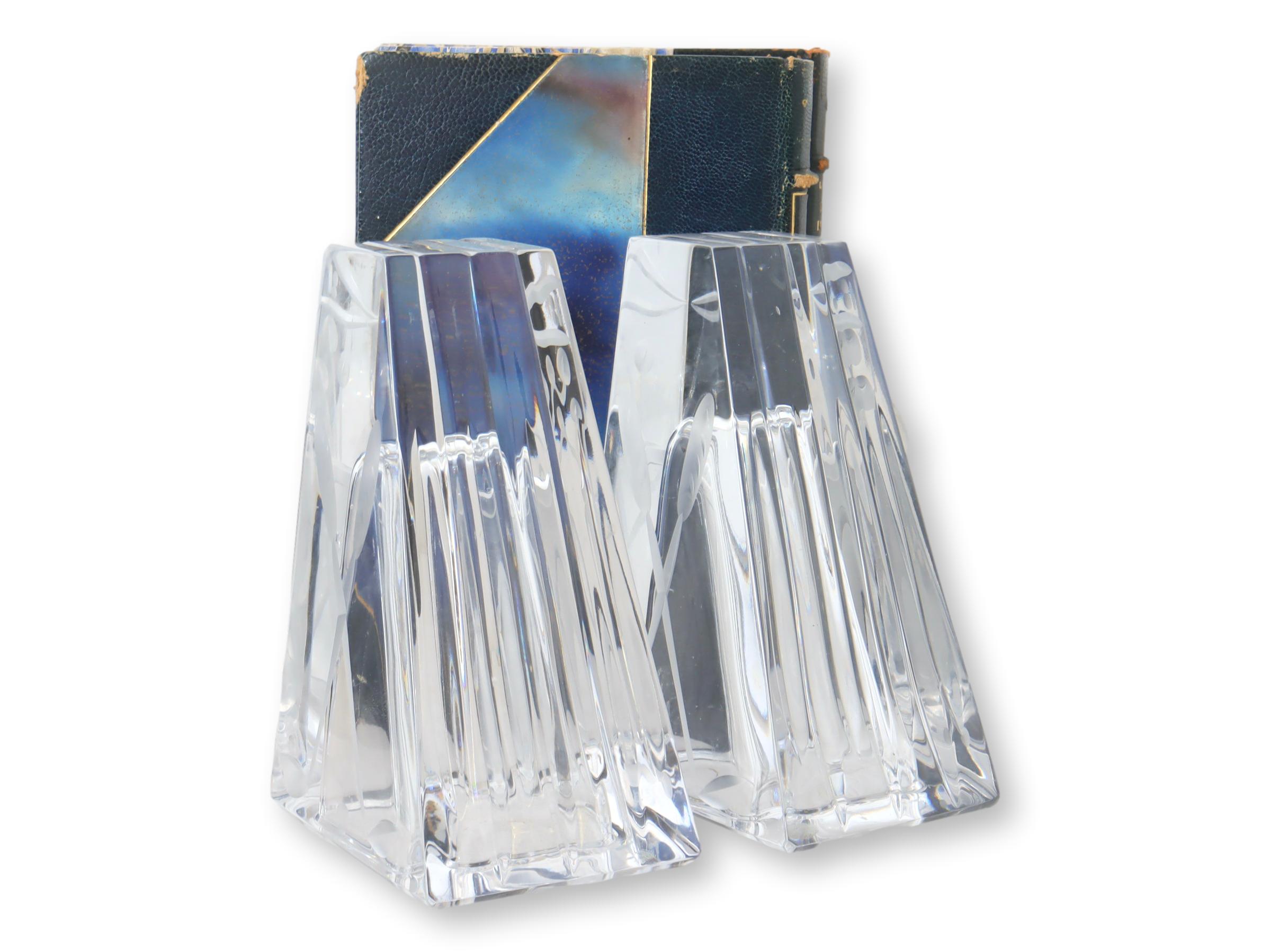 Signed Crystal Golf Bookends~P77673259