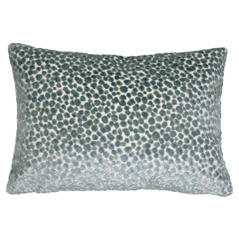 Pebbles 14x20 Lumbar Pillow, Teal Velvet