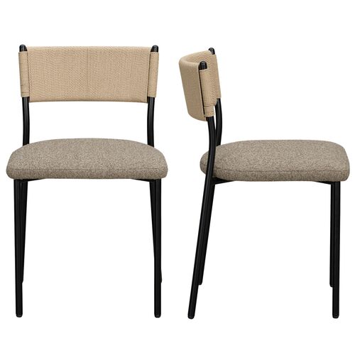 S/2 Sylorin Dining Side Chairs, Performance Boucle S/2 Sylorin Dining Side Chairs, Performance Boucle