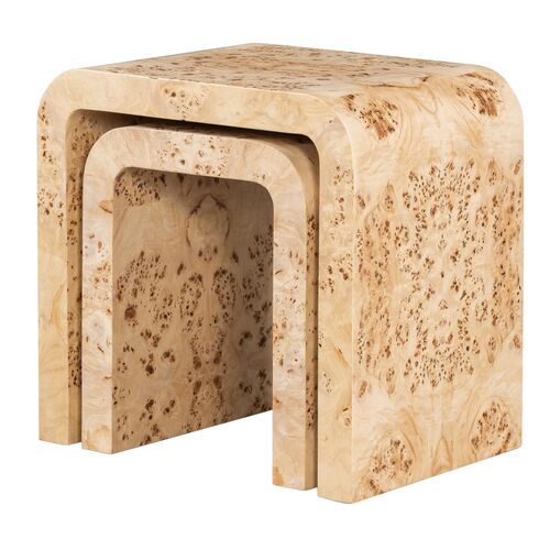 S/2 Elijah Nesting Tables, Toasted Burl S/2 Elijah Nesting Tables, Toasted Burl