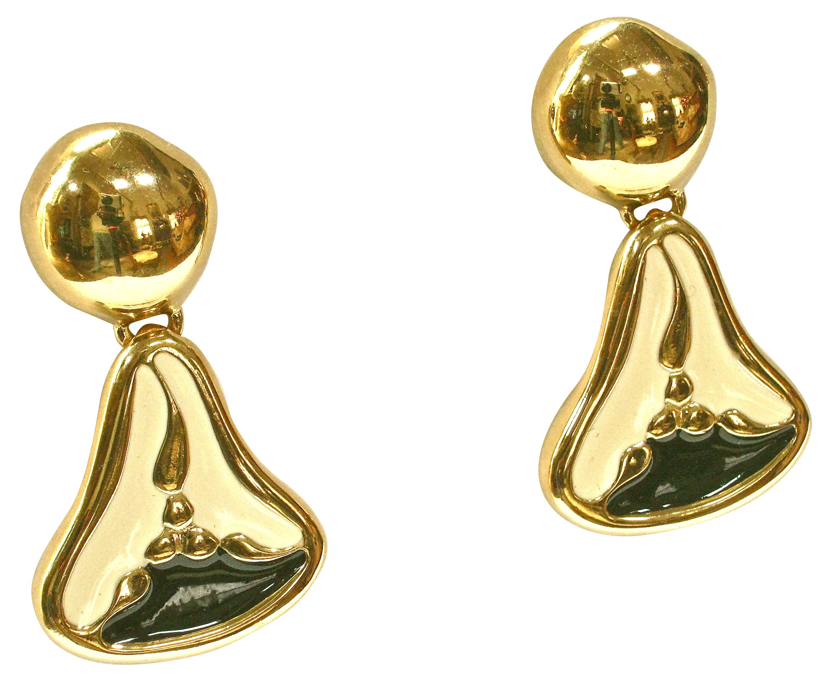 Givenchy Gold Plated Abstract Earrings