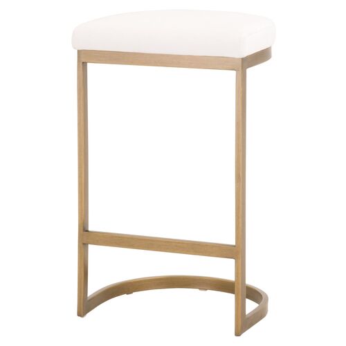 Sally Performance Counter Stool, Brushed Gold/Pearl~P77598522