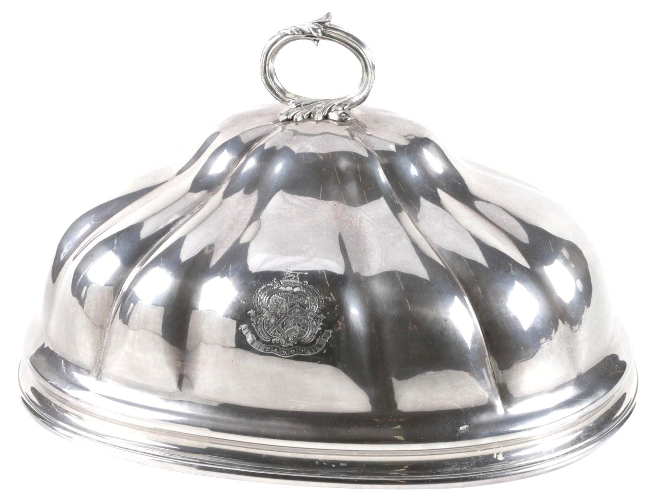 19th-C. Sheffield Plate Dome Cover~P77424069