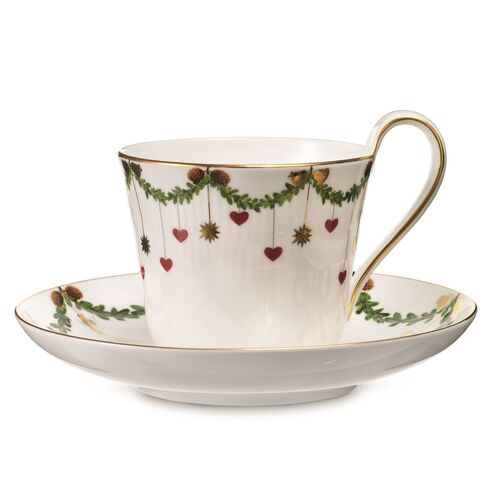 Star Fluted High Handle Cup & Saucer~P44389338