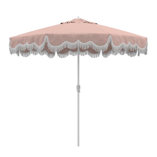 Ripple Fringe Patio Umbrella, Sunbrella