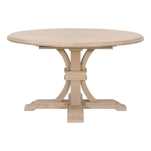 Gabrielle 54" Round/Oval Extension Dining Table, Light Honey Oak