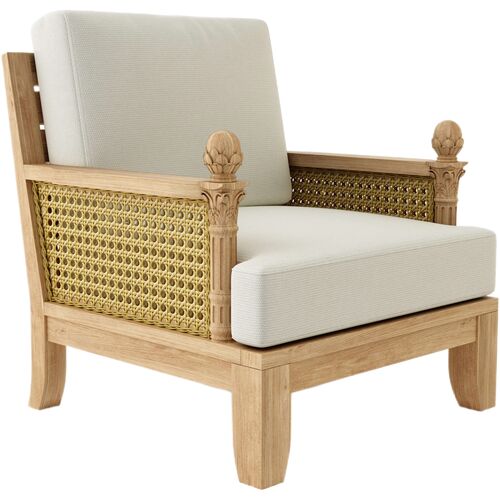 Maranti Outdoor Teak Armchair, Sunbrella