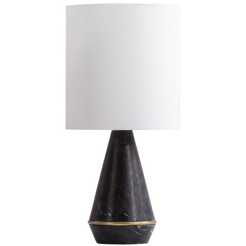 Estee Table Lamp, Black Marble
