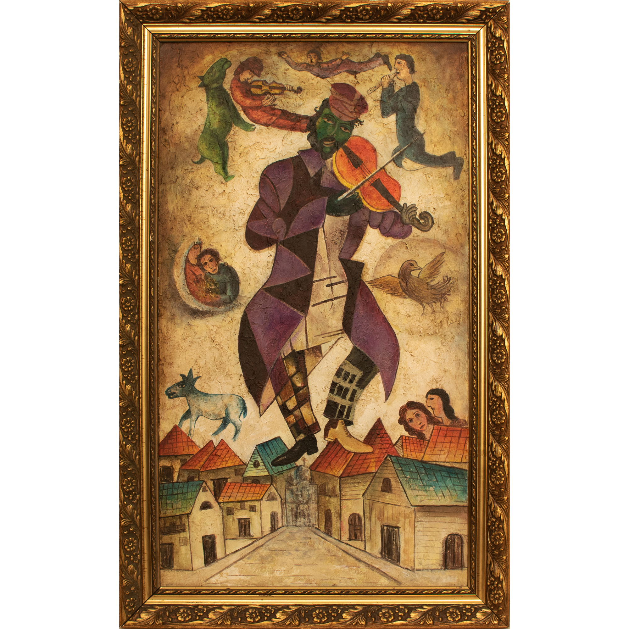 Homage to Chagall, Vintage Painting~P77678688