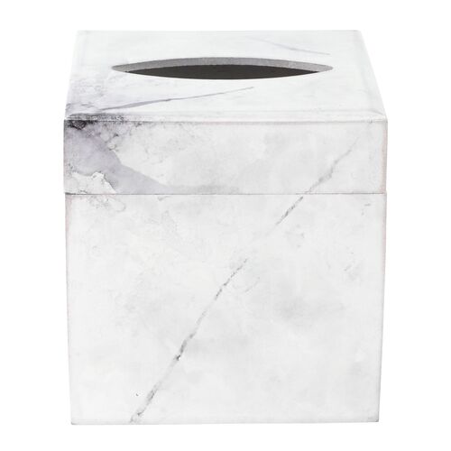 Florentine Wooden Marble Tissue Box