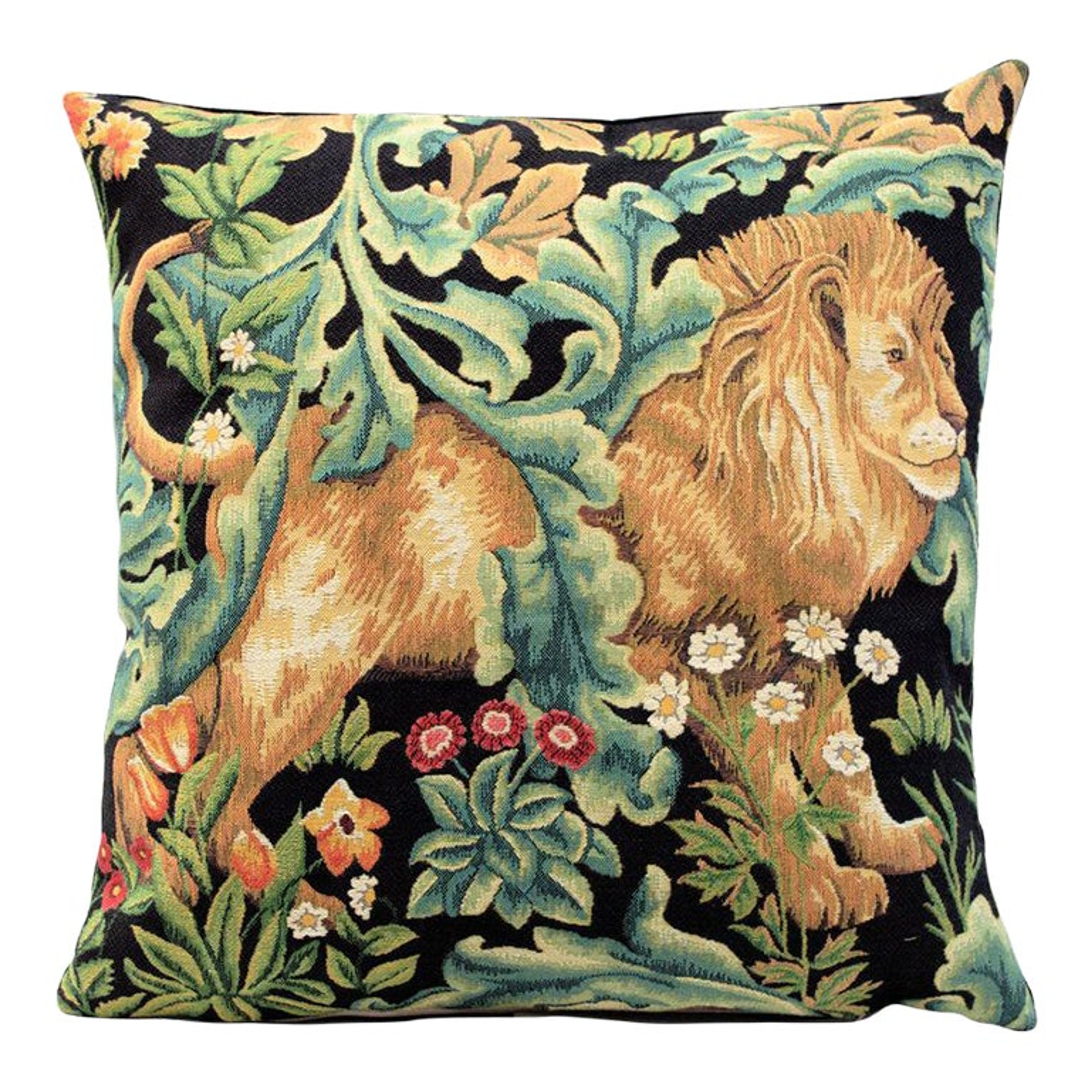 William Morris Style Lion Floral Pillow William Morris Style Lion Floral Pillow~P77639262