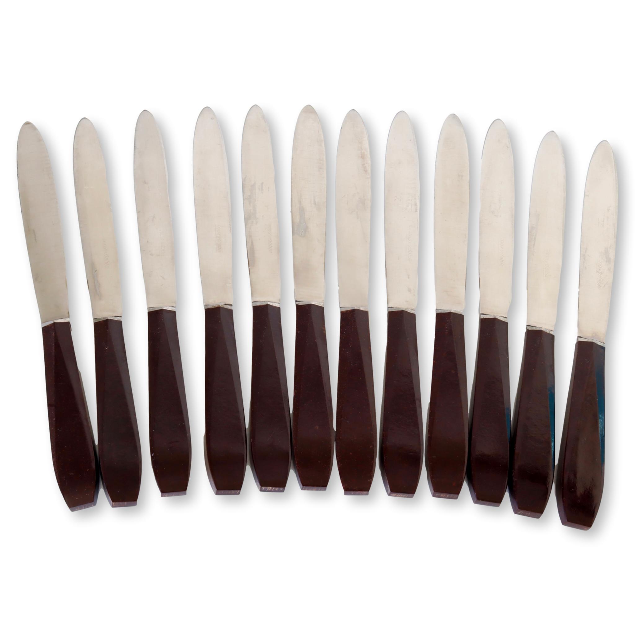 Midcentury Bakelite Handled Knives, S/12~P77657180