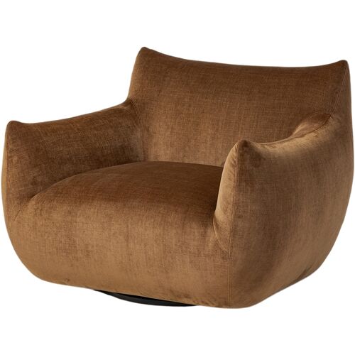 Lorelei Chenille Swivel Chair, Altair Sienna