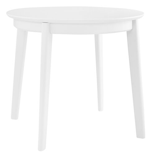 Zayn 36" Round Dining Table, Matte White~P77629331