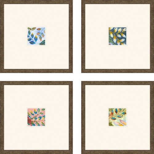 S/4 Framed Petite Botanical Wall Art S/4 Framed Petite Botanical Wall Art