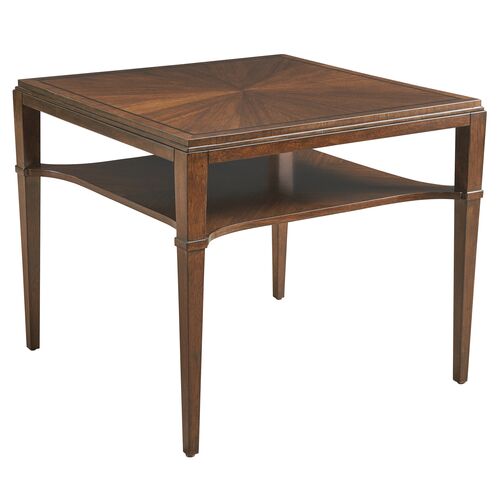 Andora Square Lamp Table, Sable Brown