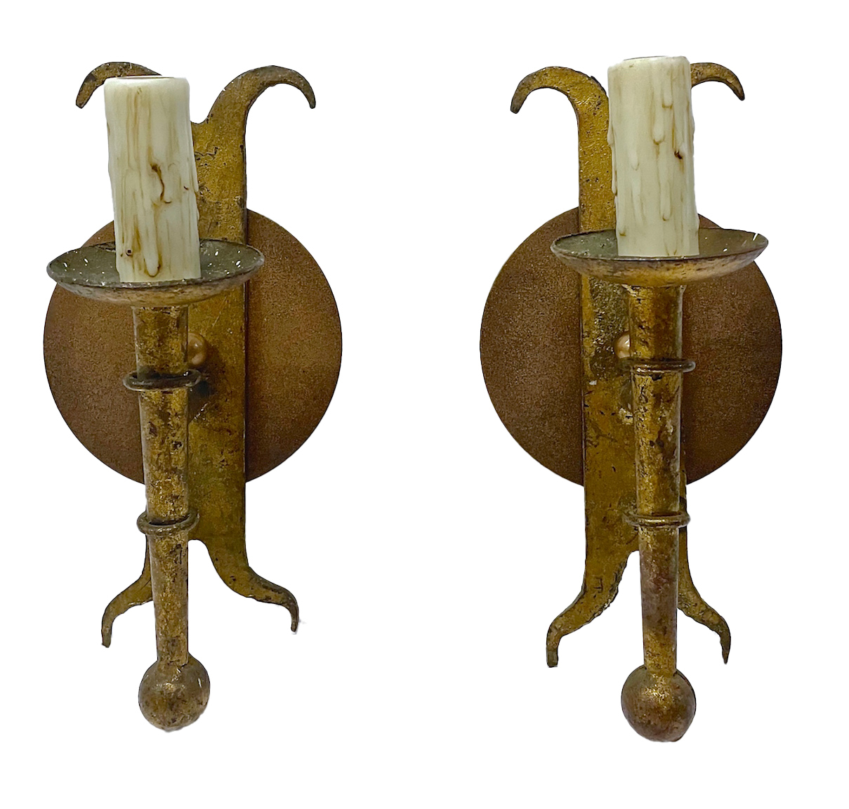 Antique Bronze Spike Style Wall Sconces,~P77661526