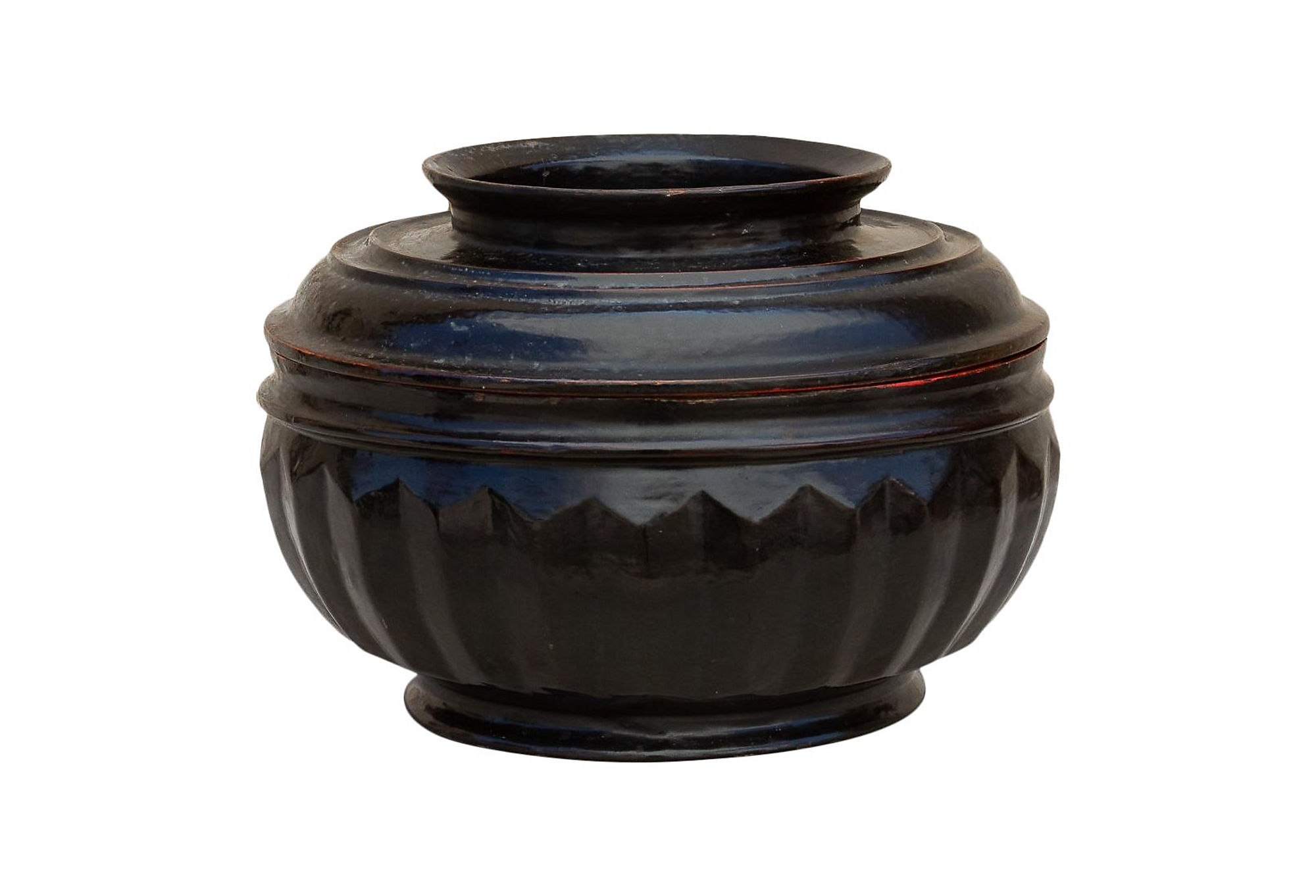 Antique Burmese Black Lacquer Monk Bowl~P77622626