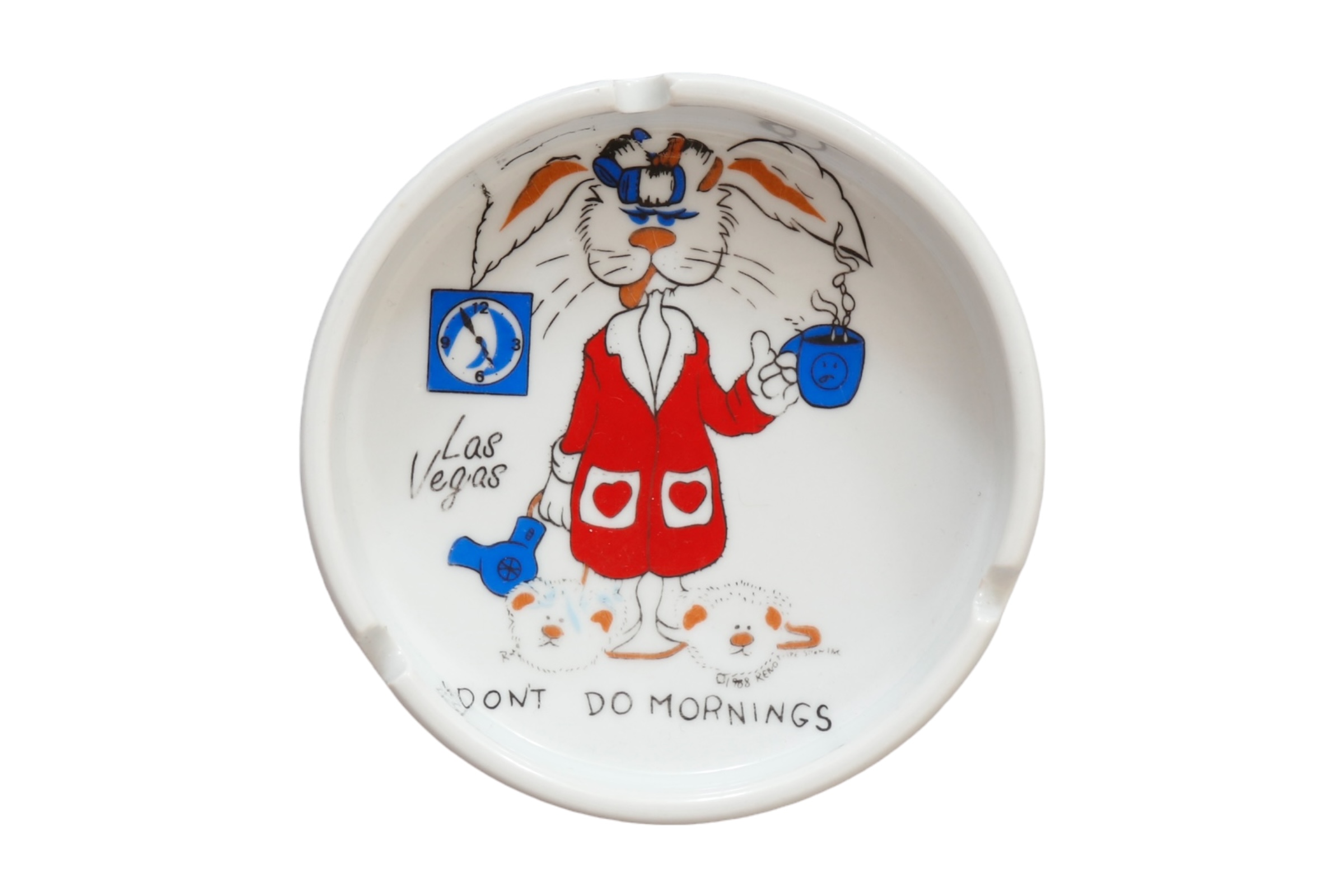 1988 Las Vegas Round Ceramic Ashtray~P77698272